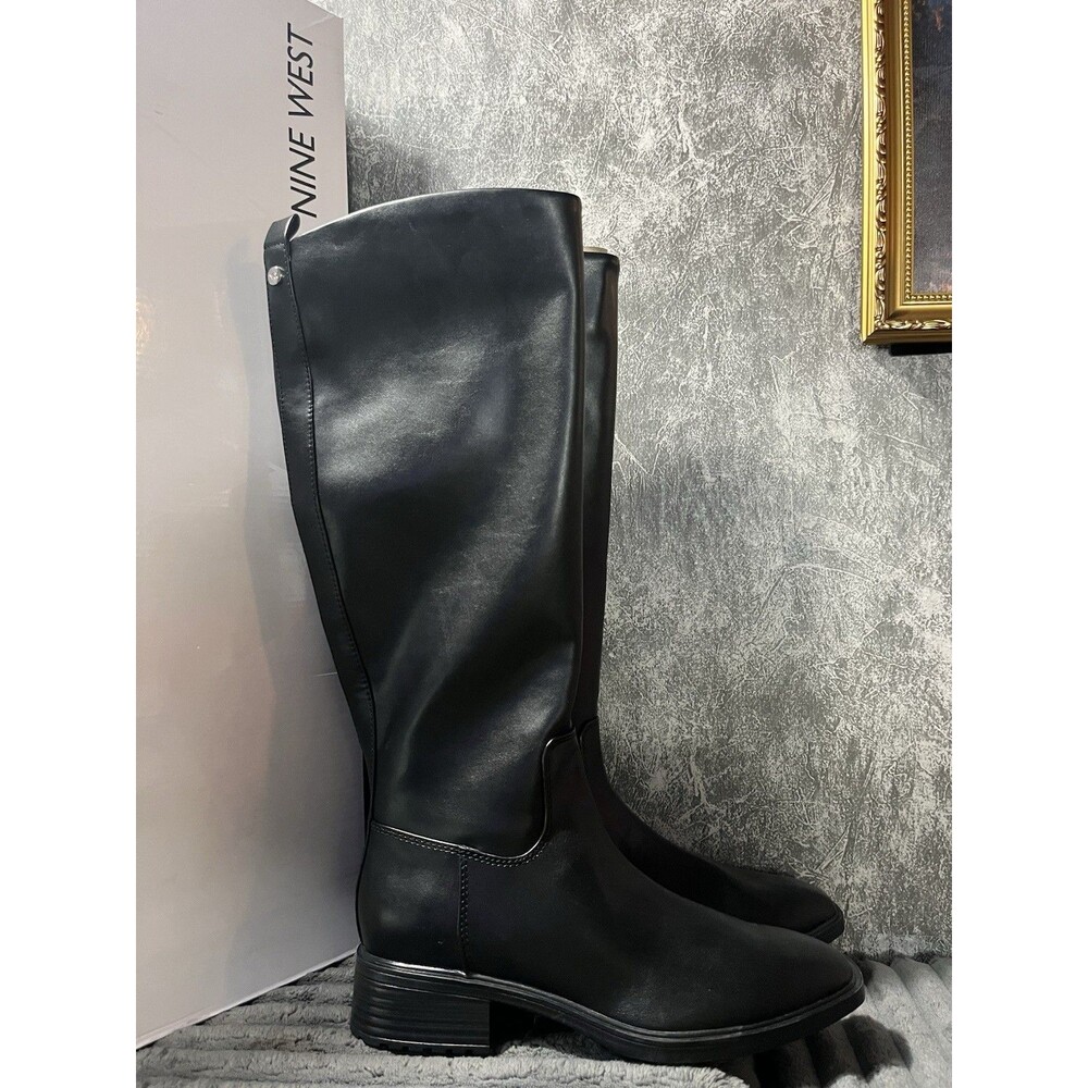 Nine West Women Black riding boots New In box